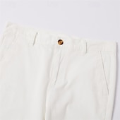cheap Chinos-Men&#039;s Trousers Chinos Summer Pants Casual Pants Front Pocket Plain Comfort Breathable Casual Daily Holiday Fashion Basic Black White