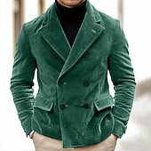 economico Blazer Classici da Uomo-Per uomo Giacca di velluto a coste Blazer in velluto a coste Attività commerciale Cocktail party Ricevimento di matrimonio Di tendenza Informale Autunno inverno Poliestere Velluto a coste Liscio
