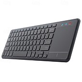 abordables Claviers-Clavier sans fil avec pavé tactile 2,4 g mince portable pour tablette clavier d&#039;ordinateur intelligent pavé tactile portable clavier 78 touches