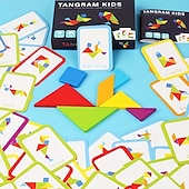 voordelige Legpuzzels-Educatieve houten legpuzzel met 60 stukjes voor kinderen die geometrie, wiskunde en meer leren - perfect cadeau voor Halloween en Kerstmis