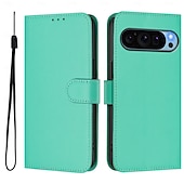 זול תיק טלפון אחר-טלפון מגן עבור Pixel 9 Pro Pixel 9 Pro XL Pixel 8 Pro Pixel 8 פיקסל 9 Pixel 7 Pixel 7 Pro Pixel 6 Pixel 6 Pro כיסוי הפוך עם מעמד עם רצועת יד חריץ לכרטיס רטרו TPU עור PU