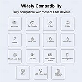 cheap USB Hubs-USB Adapter 4 Port Mini USB Docking Station Compatible with MacBook iPad Pro Dell HP Laptops Cell Phones