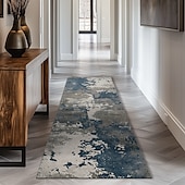 abordables Alfombras de cocina y esteras-Alfombra de pasillo peluda estilo bohemio vintage, suave, antideslizante, lavable, para entrada, cocina, baño y dormitorio