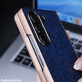 Недорогие Чехлы для Samsung-телефон Кейс для Назначение SSamsung Galaxy Z-сгиб 6 Z Fold 5 Z Fold 4 Z Fold 3 Кейс на заднюю панель и протектор экрана Защита от удара ПК Кожа PU