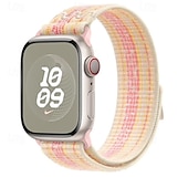 baratos Pulseiras de Apple Watch-Pulseira Esportiva Compatível com Pulseira Apple Watch 38mm 40mm 41mm 42mm 44mm 45mm 49mm Ajustável Tecido pulseira de substituição para iwatch Ultra 2 Series 9 8 7 SE 6 5 4 3 2 1