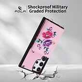 baratos Capa Samsung-telefone Capinha Para S24 Ultra S24 Plus S23 Ultra S23 Plus Capa traseira Com Suporte com cordão com pulseira Retro TPU Couro PU