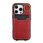 olcso iPhone-tokok-telefon Ügy Kompatibilitás iPhone 16 Pro Max Plus iPhone 15 Pro Max Plus iPhone 14 13 12 11 Pro Max Plus iPhone 14 Pro Max iPhone 13 12 11 Pro Max Fekete tok Állvánnyal Tartó gyűrű csuklópánttal Retro