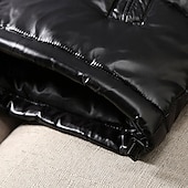 abordables Manteaux &amp; vestes-Homme Veste d&#039;Hiver Doudoune Rembourré Poche Duvet de Canard Blanc Usage quotidien Rendez-vous Vacances Normal Mode Décontractées Confortable Chaud Automne hiver Couleur unie / unie Noir Rouge