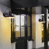 cheap Indoor Wall Lights-Dome Retro Industry Wall Lantern Rust-Proof Wall Sconce Die Cast Iron Waterproof Outdoor Wall Mount Light 85-265V