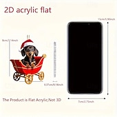 billige Ornamenter-juledachs akryl ornament - 2d bilspeil  &amp; tre sjarm, perfekt for feriehus  &amp; festdekor