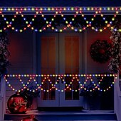 abordables Guirlandes lumineuses USB-Guirlande lumineuse LED alimentée par USB 4 m 138 LED en forme de vague pour intérieur et extérieur, fête, avant-toit, rampe d&#039;escalier, vacances, Noël, nouvel an, éclairage coloré, 1 pièce