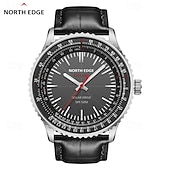 abordables Montres à quartz-NORTH EDGE Hommes Montres à quartz Minimaliste Mode Décontractée Affaires Lumineux IMPERMÉABLE Vrai Cuir Suivre