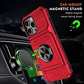 tanie Etui do iPhone&#039;ów-telefon Kılıf Na iPhone&#039;a 16 Pro Max Plusa iPhone&#039;a 15 Pro MaxPlus iPhone 14 Pro Max iPhone 14 Pro Max Plus iPhone&#039;a 13 Pro Max . Osłona tylna Uchwyt pierścieniowy Magnetyczne Gniazdo karty Retro TPU