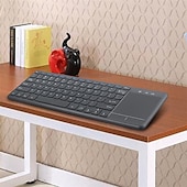 abordables Claviers-Clavier sans fil avec pavé tactile 2,4 g mince portable pour tablette clavier d&#039;ordinateur intelligent pavé tactile portable clavier 78 touches