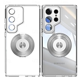 Недорогие Чехлы для Samsung-телефон Кейс для Назначение S24 Ultra S24 Plus S24 S24 ФЭ S23 S23 Ultra S23 Plus S25 Ультра Кейс на заднюю панель со стендом Защита от удара Ретро ТПУ ПК