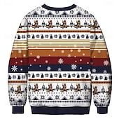 preiswerte Sweatshirts &amp; Hoodies-Anime 3D-Druck 3D Bischofsärmel Kapuzensweatshirt Cartoon Manga Weihnachtsmann Grafik für Paar Herren Damen Erwachsene 3D-Druck  für Weihnachten Karneval Party Festival