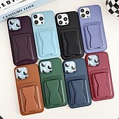 cheap iPhone Cases-Phone Case For iPhone 16 Pro Max Plus iPhone 15 Pro Max Plus iPhone 14 13 12 11 Pro Max Plus iPhone 14 Pro Max iPhone 13 12 11 Pro Max Back Cover with Stand Holder Card Slot Shockproof Retro TPU PU