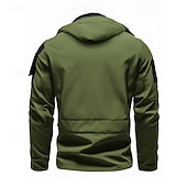 preiswerte Fleece &amp; 3 in 1 Jacken-Herren Softshelljacke Wanderjacke Winter Draussen Farbblock Winddicht Wasserabweisend Windjacke Reisen Schwarz Armeegrün Grau