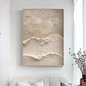 tanie Obrazy abstrakcyjne-oryginalny biały abstrakcyjny obraz biały beżowy tekstura malarstwo abstrakcyjna sztuka ścienna minimalistyczny abstrakcyjny obraz nowoczesna sztuka sztuka do salonu rozciągnięta rama gotowa do