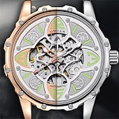 abordables Relojes mecánicos-Reloj de hombre ONOLA lujo moda de alta calidad hueco automático mecánico impermeable reloj de pulsera de silicona