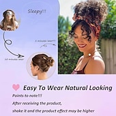 economico Chignon-Chignon Chignon Con clip Capelli sintetici Pezzo di capelli Estensione capelli Riccio Feste Giornaliero Da tutti i giorni Marrone scuro Nero Biondo