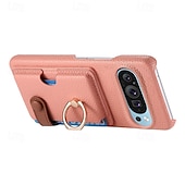 זול תיק טלפון אחר-טלפון מגן עבור Pixel 9 Pro Pixel 9 Pro XL Pixel 8 Pro Pixel 8 פיקסל 9 Pixel 7 Pixel 7 Pro Pixel 6 Pixel 6 Pro כיסוי אחורי מחזיק טבעת חריץ לכרטיס עמיד בזעזועים רטרו TPU עור PU