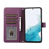 cheap Samsung Cases-Phone Case For S24 Ultra S24 Plus S24 S24 FE S23 S22 S21 S20 Ultra Plus FE A55 A35 A25 A15 5G A54 A34 A14 A73 A53 A33 A23 A13 A72 A52 A32 A22 A12 A51 Flip Cover with Stand Holder Zipper with Wrist
