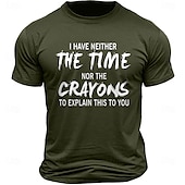 preiswerte Herren -Grafik -T -Shirt-Herren Mit Buchstaben bedruckt Lustig T Shirt T-Shirt 100% Baumwolle Kurzarm Grafik Hemd Schwarz Armeegrün Dunkelblau Bequemes T-Shirt Straße Sport im Freien Modedesigner-Kleidung