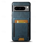 זול תיק טלפון אחר-טלפון מגן עבור Pixel 9 Pro Pixel 9 Pro XL Pixel 8 Pro Pixel 8 פיקסל 9 Pixel 7 Pixel 7 Pro Pixel 6 Pixel 6 Pro כיסוי אחורי עם מעמד חריץ לכרטיס עמיד בזעזועים רטרו TPU PC עור PU