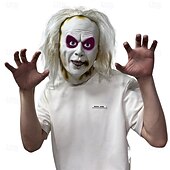 levne Masky-Zombie předvečer Všech svatých Maska Plná hlava Realistická maska Beetlejuice Strašidelný kostým Dospělé Unisex předvečer Všech svatých Karneval Výkon Párty Jednoduché Halloweenské kostýmy Oblékněte