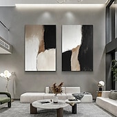 cheap Abstract Paintings-Wabi sabi painting handmade Wall Art Set of 2 Beige Abstract Painting on Canvas hand painted A Pair Beige Texture oil paintings Wall Art Neutral Abstract Wall Art Boho Wal Decor painting