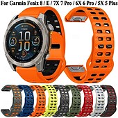 halpa Garmin kellonauhat-Kellon ranneke varten Garmin Fenix 8 47mm 51mm 7X 6 6X Pro Epix Pro Instinct 2X Approach S70 S62 S60 Forerunner 955 945 Epix Marq Descent Quatix 22mm 26mm Silikoni Korvaus Hihna Quick Fit Karu