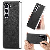 お買い得  サムスン用ケース-電話 ケース 用途 Zフォールド6 Z Fold 5 Z Fold 4 バックカバー スタンド付き とスクリーンプロテクター 磁石バックル レトロ風 TPU PUレザー