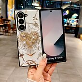 abordables Coques Samsung-téléphone Coque Pour Pliage en Z 6 Z Fold 5 Z Fold 4 Coque Arriere Avec Support avec dragonne Antichoc Rétro TPU PC
