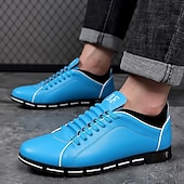 cheap Men&#039;s Sneakers-Men&#039;s Red Casual Sneakers – Stylish Faux Leather, Lace-Up Design, Comfortable Everyday Footwear