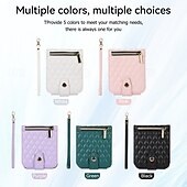 Χαμηλού Κόστους Samsung Θήκη-Θήκη Τηλεφώνου Για Z Flip 6 Z Flip 5 Z Flip 4 Z Flip 3 Flip Cover με Στήριγμα Φερμουάρ με Λουράκι Retro TPU PU Δέρμα
