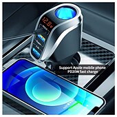 cheap Car Charger-66W Quick Charge Car Cigarette Lighter Charger QC3.0/PD Port Phone Charger Socket DC 12V/24V Universal USB Type Power Adapter