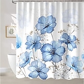 お買い得  シャワーカーテン-フック付きシャワーカーテン 180cm*180cm(70&quot;*70&quot;) ポリエステル 洗濯可能 防水 パターン バスルーム バスタブデコ 植物的フローラル
