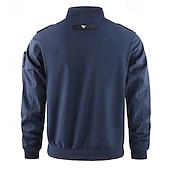 voordelige Sportjacket-Voor heren Outdoor jas Softshell-jas Windjack Overgangsjack Vakantie Dagelijks waterdicht Winddicht Zak Lente &amp; Herfst Effen Modieus Klassiek Opstaand Normaal Zwart Wit Geel blauw Oranje Jacks