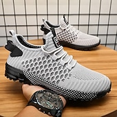 baratos Ténis para Homem-tênis esportivos respiráveis verde neon masculino – tênis de corrida de malha leve com sola acolchoada