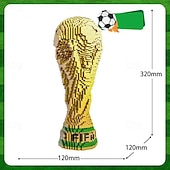 abordables Jouets de construction-Ensemble de construction de modèle de trophée de coupe du monde en micro-blocs d&#039;architecture - 4000 pièces - Jouet en micro-briques - Cadeau pour adultes, enfants et amateurs de football