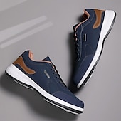 economico Sneakers da uomo-scarpe da ginnastica sportive casual da uomo color cuoio con suola ammortizzata e design allacciato – comode scarpe da passeggio per tutti i giorni