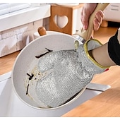cheap Cleaning Supplies-Housework Cleaning Gloves Steel Wire Ball Dish Washing Gloves Kitchen Dishcloth Dishwashing Cleaning Cloth Cleaning Tools