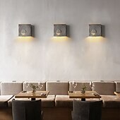baratos Candeeiros de Parede de interior-luminária de parede de decoração interna luminária de parede simples de cimento luminária de parede quadrada luminária de parede para sala de estar quarto cabeceira lâmpadas coloridas 85-265v