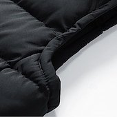halpa Gilets-Miesten Puffer Vest Pehmustettu Liivi Gilet Tikattu liivi Päivittäin Deitti Loma Muoti Vapaa-aika Syystalvi Tasku Polyesteri Pidä lämpimänä Mukava Tavallinen Vetoketju Hupullinen Normaali Musta