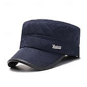 cheap Men&#039;s Hats-Men&#039;s Flat Cap Baseball Cap Sun Hat Black Blue Cotton Embroidered Fashion Casual Street Daily Letter Adjustable Sunscreen Breathable