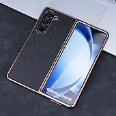 Недорогие Чехлы для Samsung-телефон Кейс для Назначение SSamsung Galaxy Z-сгиб 6 Z Fold 5 Z Fold 4 Z Fold 3 Кейс на заднюю панель и протектор экрана Защита от удара ПК Кожа PU