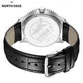 abordables Montres à quartz-NORTH EDGE Hommes Montres à quartz Minimaliste Mode Décontractée Affaires Lumineux IMPERMÉABLE Vrai Cuir Suivre