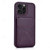 お買い得  iPhone用ケース-電話 ケース 用途 iPhone 16 Pro Max プラス iPhone 15 プロマックスプラス iPhone15 iPhone 14 Pro Max iPhone 13 12 11 Pro Max バックカバー スタンド付き カード挿入口 耐衝撃 レトロ風 TPU PUレザー