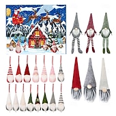 cheap Advent Calendar-Christmas Gnome Advent Calendar 2024, 24 Pieces Gnome Decor Christmas Countdown Xmas Advent Calendar, Gonks Dwarf Doll Collectible Toy Figures, Christmas Vacation Advent Calendar Ornament for Kids